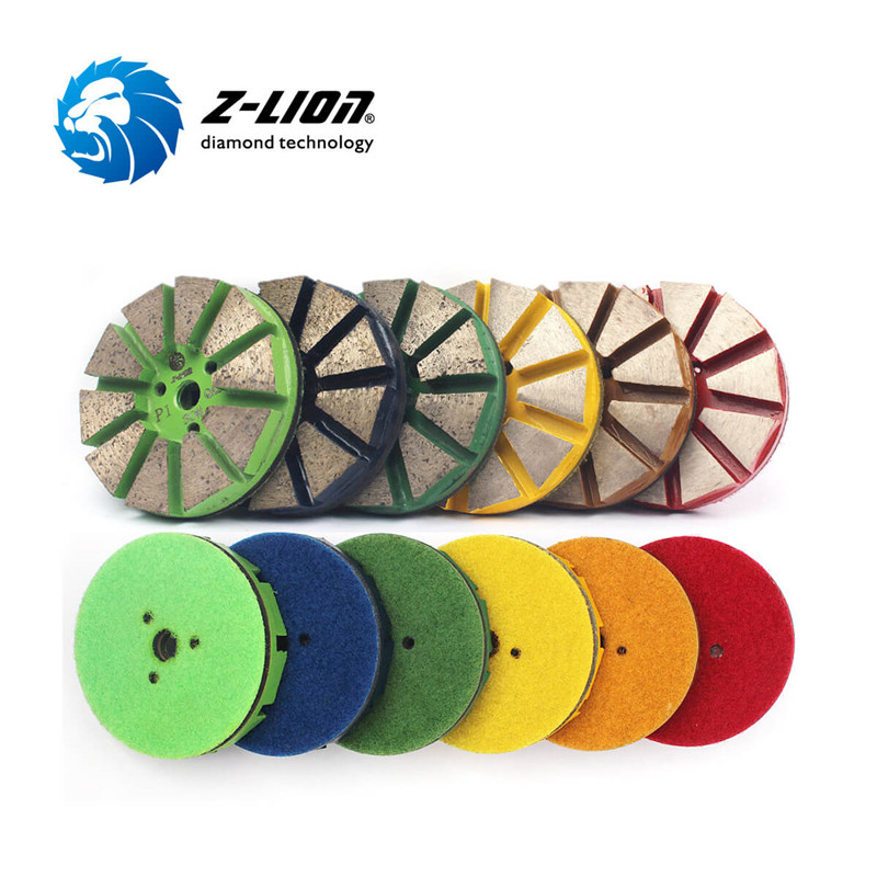 Floor Polishing Pads | ZL-16C 10 Segments Metal Bond Concrete Diamond Polishing Pads for Concrete Floor Grinding Restoration